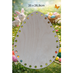 Jajko 35cm, do przeplatania 28 otworów, sklejka 3mm